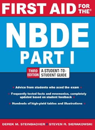 First Aid For The Nbde Part 1 Third Edition First Aid