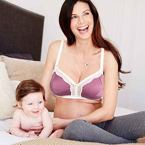 The Dairy Fairy Rose Hands-Free Pumping and Nursing Bra, Feminine, Soft, Wireless, Breathable and Adjustable Breastfeeding Bra - Nurse, Pump and Multitask Day or Night, Fits All Pump Brands - Thumbnail 5
