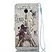 Galaxy J7 V Case / Galaxy J7 Perx Case / Galaxy J7 Sky Pro / J7 Prime / Galaxy Halo / J7 2017 Case, Lightweight PU Leather Wallet Case Kickstand Flip Cover with Credit Card Slot Birthday Gift -Tower