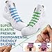 SILICONE LACES - Elastic No Tie Shoelaces, Easy Pull & Lock - Special for Toddler Kid Adult & Seniors - Waterproof & Super Easy To Clean   