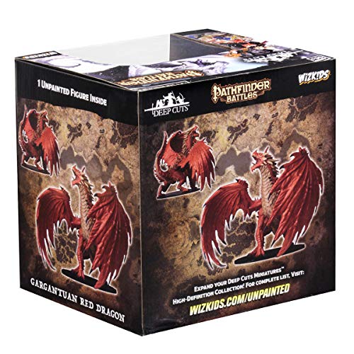 WizKids Pathfinder Battles: Deep Cuts Unpainted Miniatures: Gargantuan Red Dragon