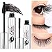 4D Fiber Lash Mascara by PrettyDiva, Waterproof Liquid Eyelash Extensions Mascara Cream with Crazy-long Silk Fiber - Black