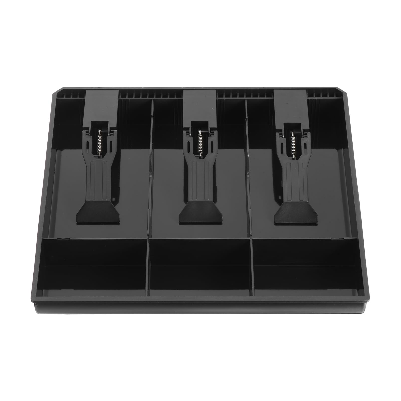 PATIKIL Cash Register Drawer Insert Tray, Removable 3 Bill / 3 Coin, 10" Money Tray Organizer for Cash with Plastic Clip for Businesses, Registers, and Classroom