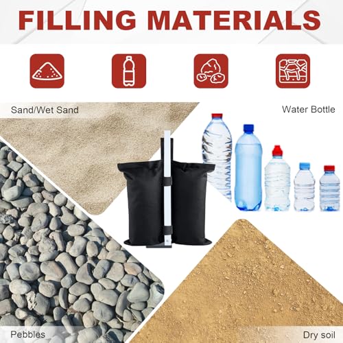 ABCCANOPY Canopy Weights 150 LBS Tent Sand Bags,4-Pack Black(No Sand) image 27
