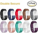 HWHMH Adjustable Replacement Sport Strap Band for Fitbit Charge 2 Fitness Watch, Classic, 12 Colors