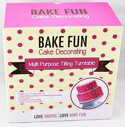 Bake Fun Multi Purpose Tilting Turntable - 9" x 5.5" - Cake Decorating