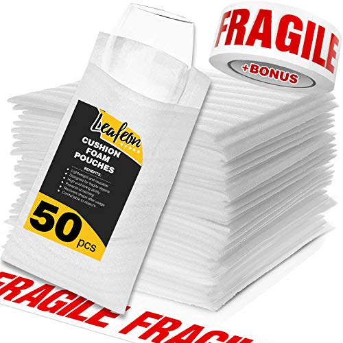 12" x 7" Foam Wrap Pouches - Cushion Wrap Pouches to Protect Glasses, Dishes, Mugs, Fragile - Alternative to Bubble Cushioning Wrap and Bubble Packing Envelopes - Packing Supplies for Moving - 50 Pack - Thumbnail 7