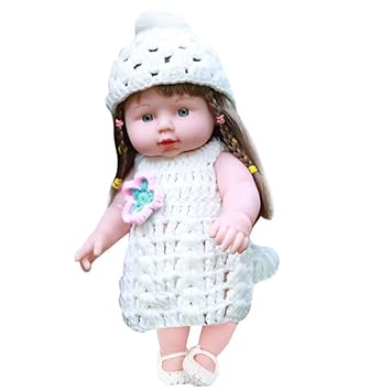 Cueyu Puppe 12 Zoll Kleidung Kleid Zubehor Fur Amerikanische Puppe Madchen 12 Zoll Einzigartiges Set Augenmarkierung Reinweiss Wollrock Amazon De Beauty