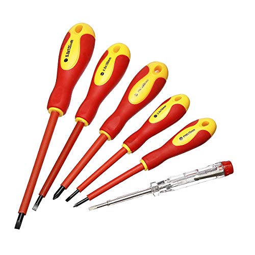 CHENTAOMAYAN professionelle Werkzeuge, Praktische 6pcs EIN Satz VDA Elektriker-Schraubendreher-Set Elektrische Insulated Kit Handwerkzeuge Top-Qualität Dauerhaft (Size : China) – Bild 3