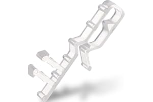 OURTRONESS Blind Clips for Valance 2 Inch Hidden Channel Window Valance Clips Clear Plastic Replacement Accessories Parts for Horizontal Wood Blinds (10 Pieces)