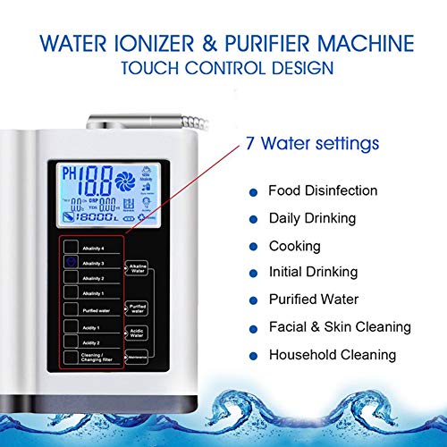 Barbella Water Ionizer & Purifier Machine PH 3.5-10.5 Alkaline Acid / 7 Water Settings Up to / 500mV ORP/ 6000 Liters Per Filter/Auto-Cleaning-Better Water Better Life[US Warehouse Delivery] - Thumbnail 2