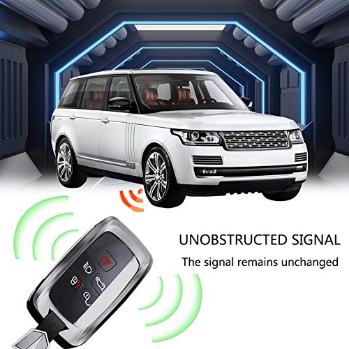 Cover Key Shell voor Range Rover, 5 Knoppen Afstandsbediening Zinklegering Autosleutel Cover met Sleutelhanger voor Land… - Afbeelding 4