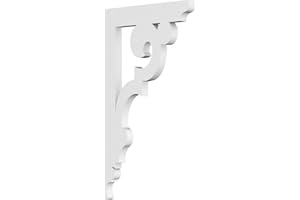 Ekena Millwork BKTP01X07X13PR Preston Architectural Grade PVC Brackets, 5/8"W X 7 1/2"D X 13"H