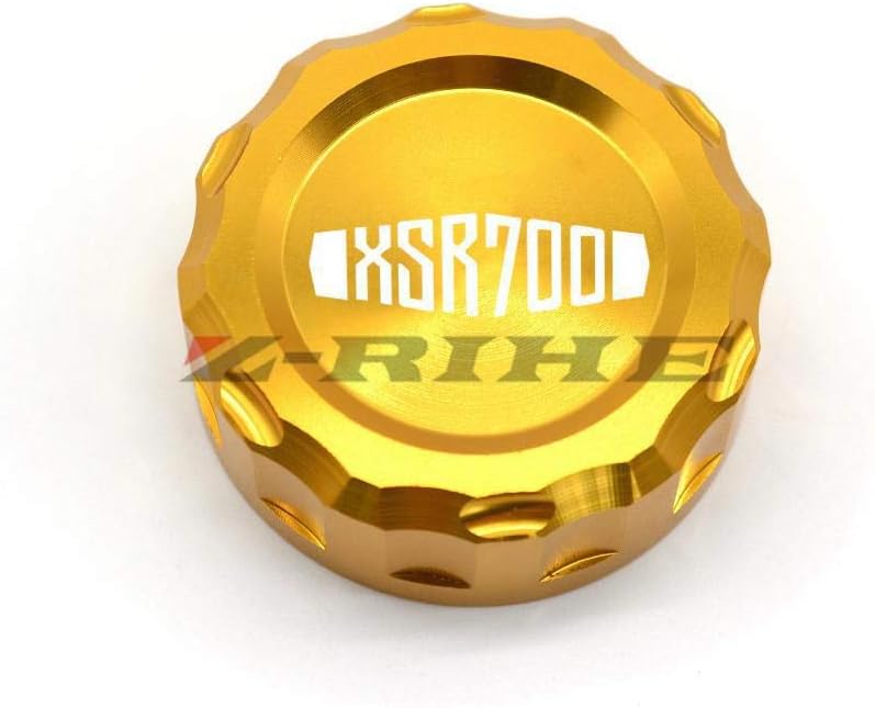 with Logo XSR700 Motorbike CNC Aluminum Accessories Rear Brake Fluid Reservoir Cover Cap for Yamaha XSR 700 MT07 MT-07 2019 2019 Gold