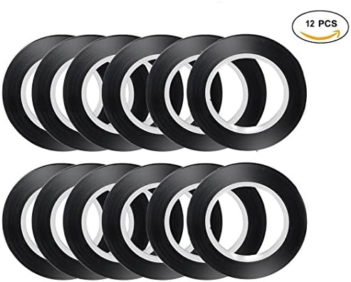 FRRMNHT 12 Pcs 1/8 inch Width Black Whiteboard Gridding Graphic Tape Art Grid Marking Tape