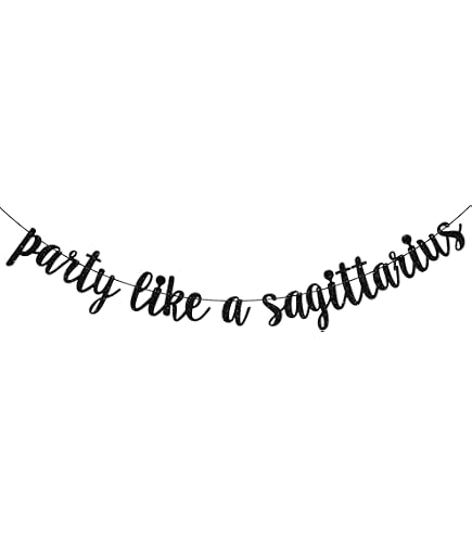 Sagittarius Baddie Birthday Banner - Gold Glitter Zodiac Sign Decor, 7.7ft Long, DIY Hanging - View #9