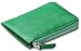 MEKU Womens Togo Leather Card Case Wallets Money Organizers Small Purse with Zipper Cash Holders for Lady (Green)