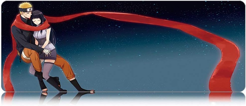 KaiWenLi Uzumaki Naruto and Hyūga Hinata/Naruto/Anime Cartoon Mouse Pad/Oversized/Slider Lock/E-Sports Game Design/Computer Peripherals/Office Computer Pad / (Size : 1000X500MM)
