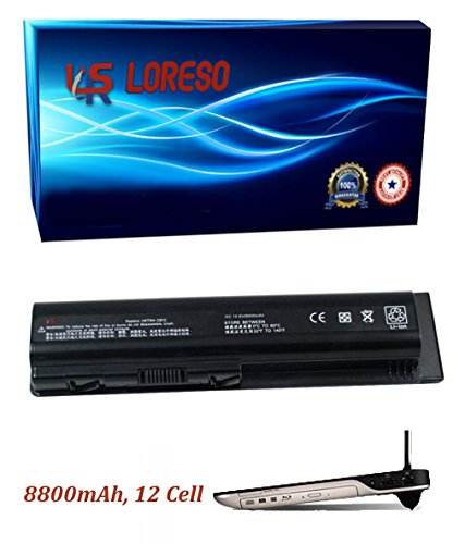 Laptop Battery Compaq Persario CQ61-204SF CQ61-204TX CQ61-205EE CQ61-205EF CQ61-205EI CQ61-205EQ CQ61-205ER (Loreso Replacement Part) - 8800mAh, 12 Cell