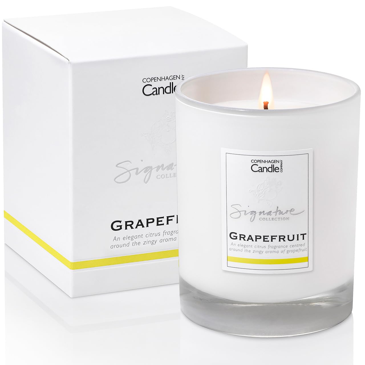 Luxury Scented Candles Gifts for Women | Natural Wax Blend | 45 Hours Burn time | Hotel Collection | The Copenhagen Company - Grapefruit (7oz)