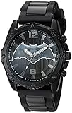 DC Comics Men's Quartz Metal and Silicone Casual Watch, Color:Black (Model: BVS9013)