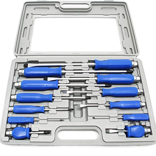 Schraubendreher Satz 12tlg. mit Kreuzschraubendreher und Schlitzschraubendreher inkl. Werkzeugkoffer – Bild 4