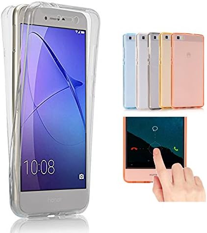 2ndSpring Huawei P9 Plus Case, Ultra Slim Shockproof TPU 360 Degree Protective Front and Back Full Body Soft Silicone Gel Skin Rubber Case Black Cover for Huawei P9 Plus