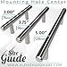 ALPINE HARDWARE Premium Solid Euro Style Bar Handle Pull-25Pack-3.75 In Hole Center & 6 1/8 In Length Heavy Stainless Steel Bar Handle Pull W/ a Satin Nickel Finish-American Owned Cabinet Hardware