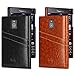 BlackBerry Passport Case,3C-Aone [Card Slot Vintage Series] Soft Corrected Grain Leather Case [Wallet Style] [2 Card Slots], Leather Case Back Cover for BlackBerry Passport (Black)