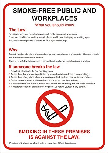 Seco Smoke-Free Public & Workplaces - What You Should Know Sign, A2 (420mm x 594mm) - 1mm Semi Rigid Plastic — image 1