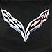 C7 Corvette Stingray Crossed Flag Metal Under Hood Emblem Fits: 2014 Through 2019 Corvettes