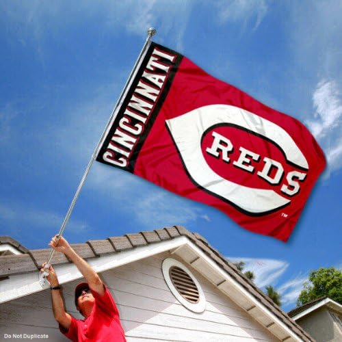 Amazon Com Cincinnati Reds Flag 3x5 Banner Sports Fan Outdoor Flags Sports Outdoors