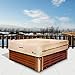 UCEDER Waterproof Hot Tub Cover Outdoor Spa Cover (95''x95 x20'') 600D Heavy Duty Polyester Square Hot Tub Cover Protector(Brown)