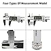 Digital Calipers OKPOW Inch Metric Fractions Conversion Stainless Steel Vernier Gauge 0-6 Inch/150mm with LCD Display Measuring Ruler
