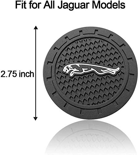 CARFORU Car Interior Accessories Cup Holder, Anti Slip Cup Mat Insert Vehicle Travel Auto Cup Holder Insert Coaster Ma for Jaguar Vehicles All Models 2 Packs, 2.75 inch