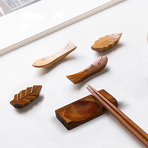AOOSY Wood Chopsticks Holder Chopsticks Stand Rack Spoon Fork Rest Storage