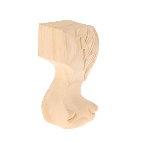 Magideal Engraved Solid Wood Sofa Leg Furniture Feet Plinth For
