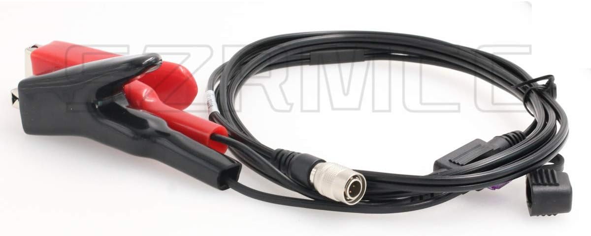 SZRMCC Car Battery Alligator Clips to Hirose 4 pin Male Power Cable for Trimble 5600 Geodimeter Spectra Precision Total Station (Straight Hirose 4Pin) - Image 5