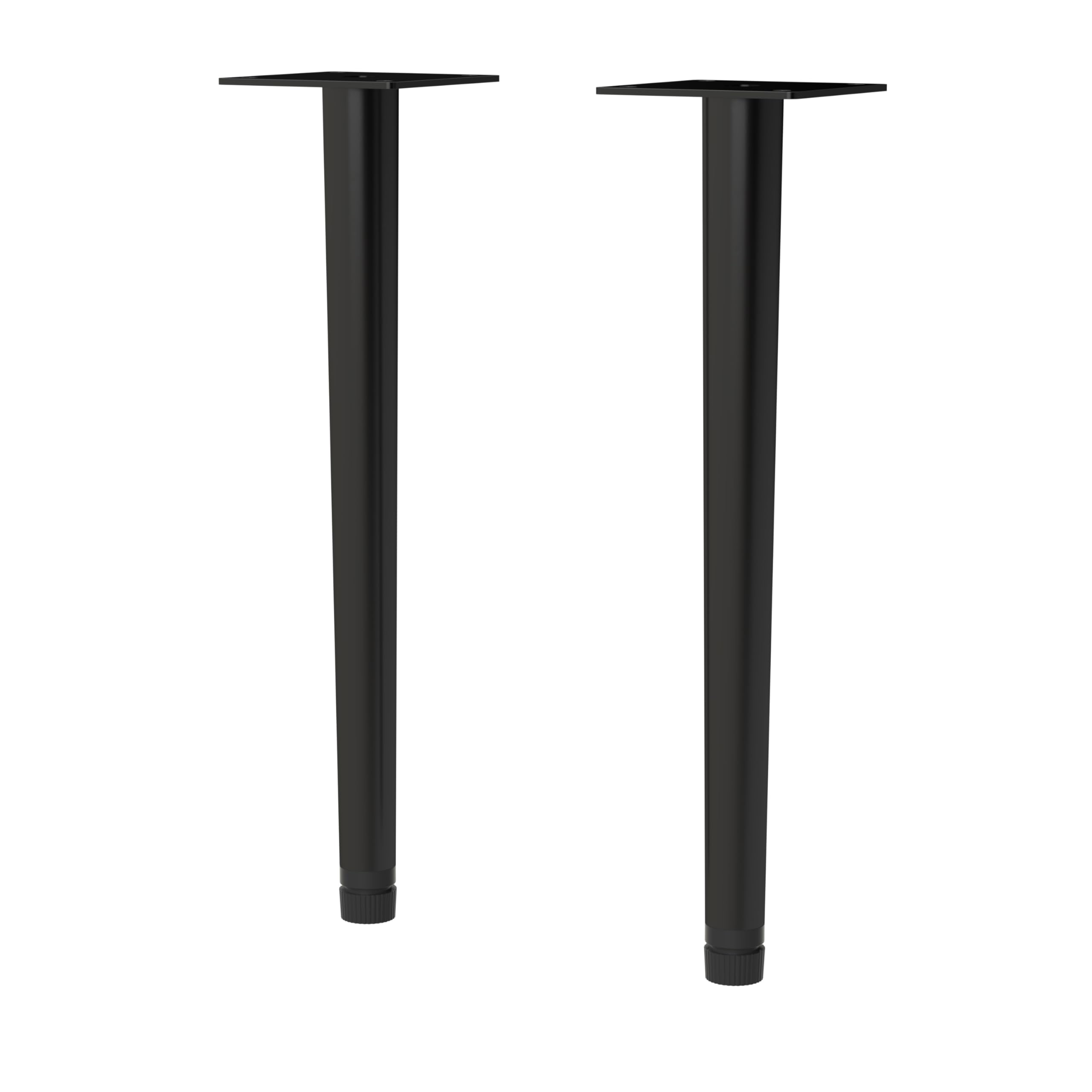 nuie NFL426 Bathroom Accessories Wall Hung Vanity Unit 2 Piece Decorative Leg Set, 70 x 260 x 70mm, Matt Black