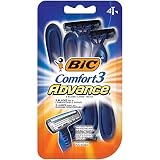 BIC Comfort 3 Advance Men's Disposable Razor, 4 Count