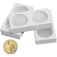 Coin Flips for Large Dollar,Sterling - 90 Pcs 40.0mm / 1.6 inch Cardboard Holder for Large Dollars, 5 UK Pound, 1 CA Dollar CS31400