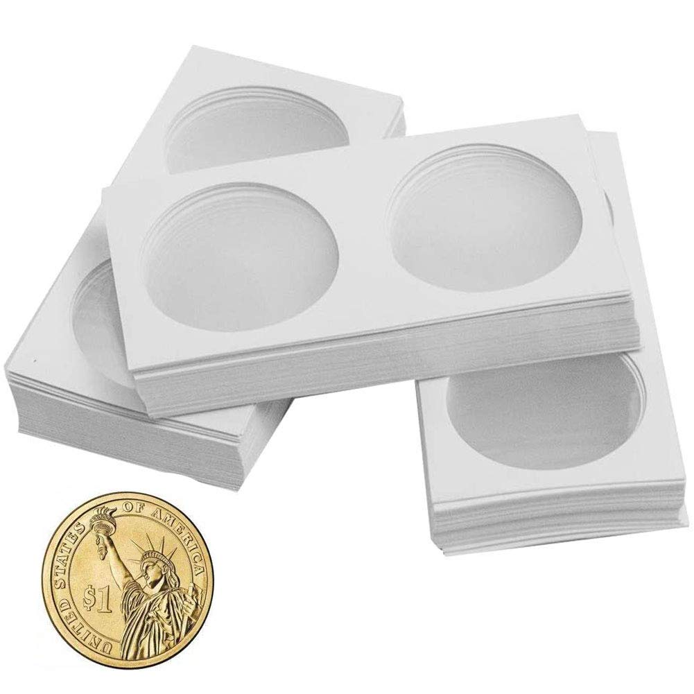 Uncle Paul Coin Flips for Large Dollar,Sterling - 90 Pcs 40.0mm / 1.6 inch Cardboard Holder for Large Dollars, 5 UK Pound, 1 CA Dollar CS31400