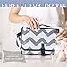 Portable Diaper Changing Pad - Compact Changing Station, Foldable into a Clutch - Perfect for Travel with an Infant or Toddler - Grey Chevron - by Eloni Baby