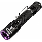Weltool M2-BF UV Flashlight, Black Light, 365nm UV-A, 1800mW, Stainless Steel, Battery Powered, Portable, 13.5cm