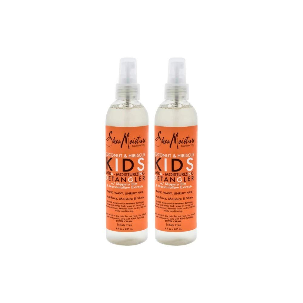 SHEA MOISTURE Coconut & Hibiscus Kids Extra-moisturizing Detangler Pack Of 2, 8 Oz (K0000002): Beauty