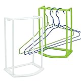 Standing Clothes Hanger Stacker Holder Drying Rack Caddy 2 pcs Premium Grade PP Tidier Laundry Room Closet Organizer Large Capacity Hold Up to 30 Plastic Material with Manual for Installation