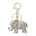 Whitelotous Popular Inlaid Color Cast Elephant Key Ring - Rhinestone Purse Bag Buckle - Crystal Key Chain - Ladies Bag Pendant