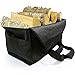 Cougar Ultimate 2 Handle Log Carrier - Extra Heavy Duty, Standing, Waterproof Lined Firewood Tote Bag, Best For Carrying Wood (Black)