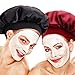 SATINIOR 4 Pieces Soft Satin Sleeping Cap Salon Bonnet Night Sleep Hat Hair Loss Cap (Solid Color Wide Band)