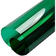 HOHOFILM Transparent Colored Window Decorative Tint Self Adhesive Green Window Film for Home Sun Blocking Anti UV Stained Glass Film,17.7Inch x 6.5Feet